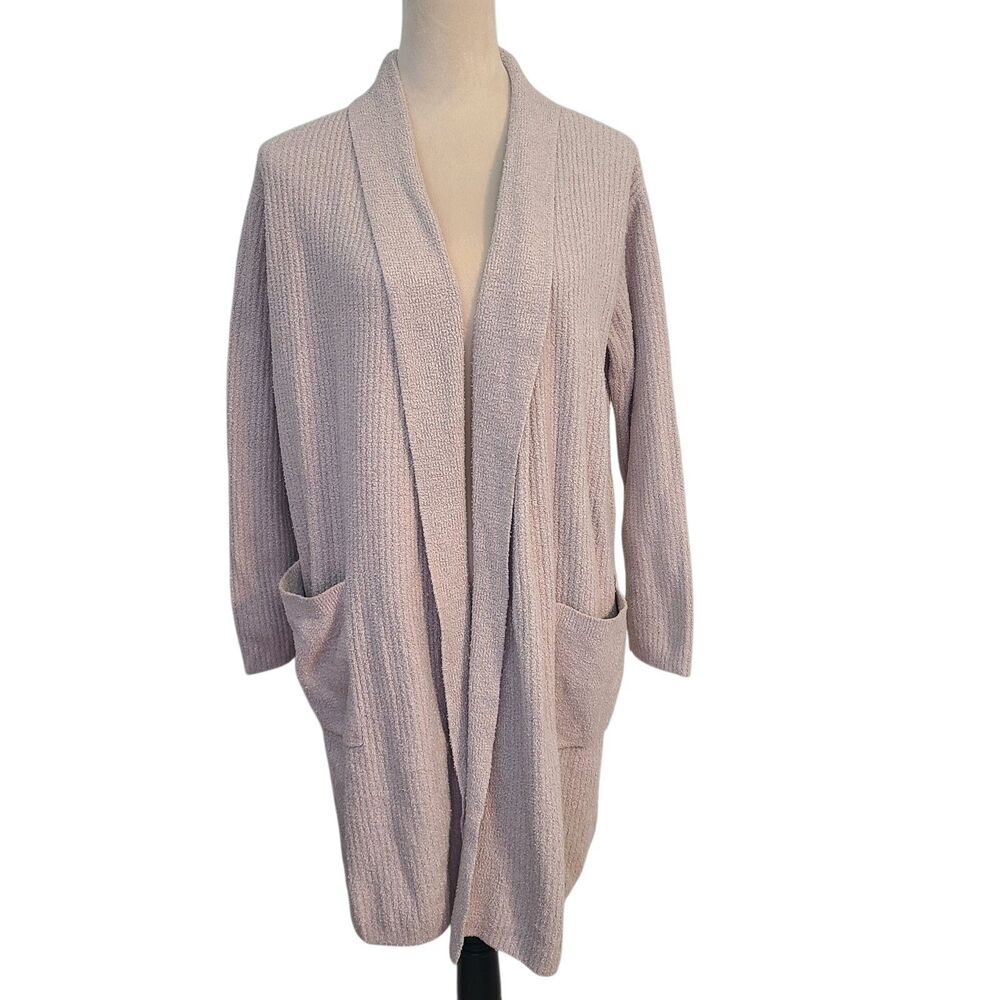 Barefoot Dreams CozyChic Lite Cardigan S/M Ribbed Robe Style 950 Open Front